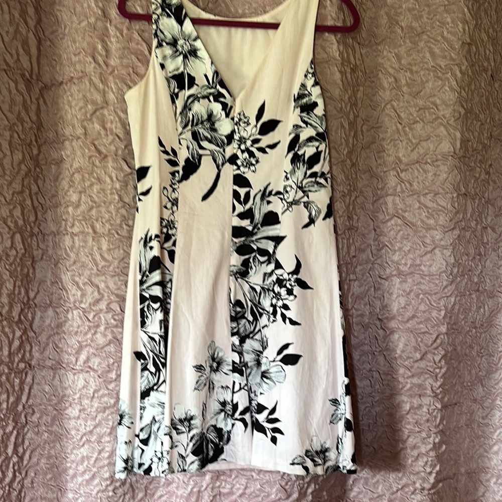 Ralph Lauren One Shoulder Black and White A-Line Dress - Picture 2 of 5